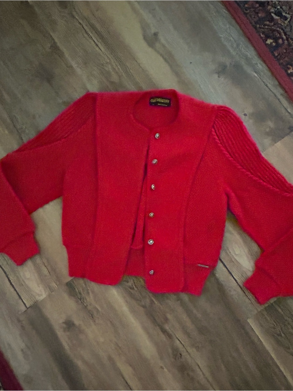 Vintage Geiger Wool Cardigan Sweater in women's size 38 (US Small)